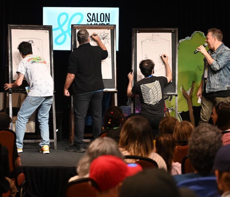 Match d&rsquo;impro BD avec Patrick Blanchette, Fr